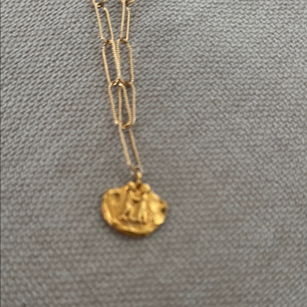 NIB Aligheri Gemini twins necklace with link chain. Sold out - Picture 3 of 4